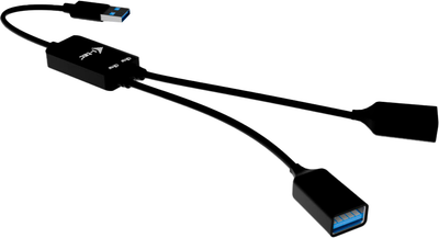 Kabel i-Tec USB-A - 2 x USB-A 3.2 Gen 1/3.1 Gen 1 0.1 m Black (U3CBLHUB2A)