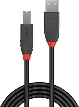 Kabel Lindy USB-A - USB-B 2.0 10 m Black (4002888366779)