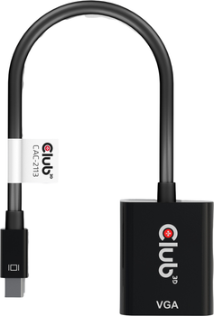 Adapter Club3D mini-DisplayPort - VGA Black (8719214471569)
