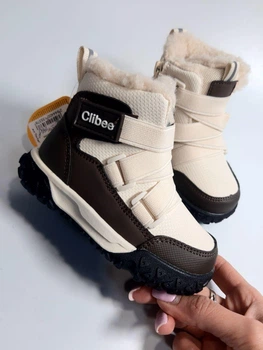 Зимние ботинки Clibee 825-5 beige беж р.24-16 см