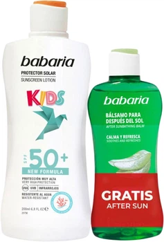 Набір сонцезахисних засобів для дітей Babaria Крем SPF 50+ 200 мл + Бальзам після засмаги 100 мл (8410412607391)