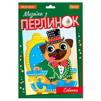 Детский набор для творчества "Мозаика из жемчуга собачка" НТ-38-06