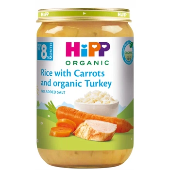 Детское пюре HiPP Индейка с нежным рисом и морковью 220 г (1223761)