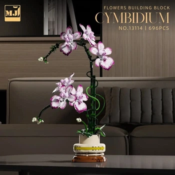 Конструктор Орхідея Цимбідіум Cymbidium Orchid MJI 696 деталей — Модель 13114
