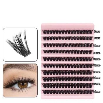 Пучковые ресницы для наращивания 100д Young Lash микс 8-16 мм, черные
