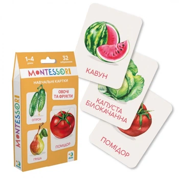 Учебные карточки Монтессори Овощи и фрукты Star Toys Factor Co (301232)