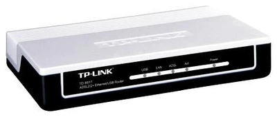 Модем с функцией маршрутизатора TP-LINK ADSL2+ Ethernet Modem Router (TD-8817)
