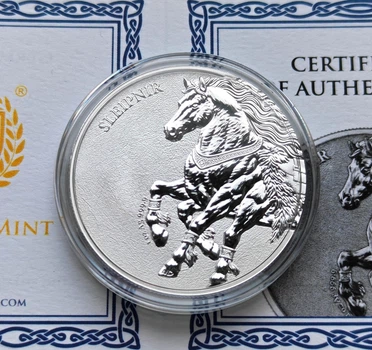 Серебряная монета Sleipnir Слейпнир серии "Чудовища Германии" Germania Mint 2026