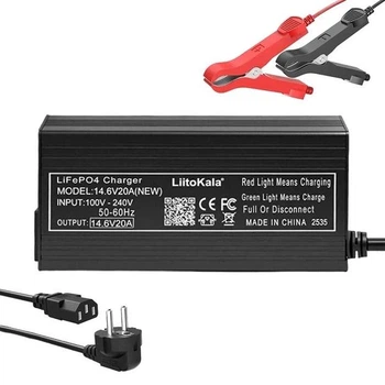 Интеллектуальное зарядное устройство LiitoKala 14.6V 20A для LiFePO4 аккумуляторов 12V