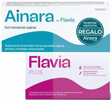 Набір Дієтична добавка Flavia Plus 30 капсул + Зволожуючий інтимний гель Ainara 30 г (8430340069108)