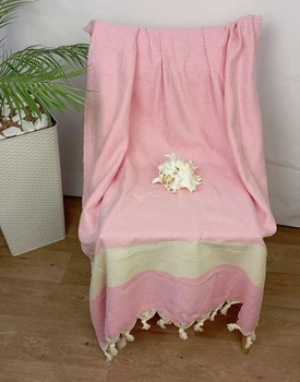 Рушник пляжний пештемаль MT 100х180 Pink