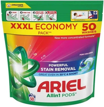 Капсулы для стирки Ariel Pods All-in-1 Color Для цветной 50 шт