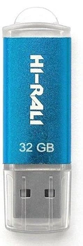Накопичувач Hi-Rali Rocket 32GB USB 2.0 (HI-32GBVCBL) Blue