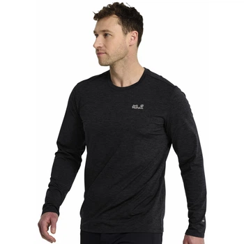 Фуфайка TRAIL LS M Jack Wolfskin A66306_6000 44 Чорний (4064886757553)