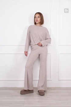 Штани жіночі YUKI wide leg світло-сірий 50 ЦБ-00296438