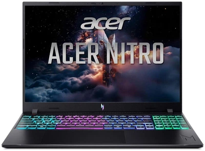 Ноутбук Acer Nitro V 16 AI (NH.U6ZEP.003), AMD Ryzen 9 270 / 16" / 180 Гц / RAM 16 ГБ DDR5 / SSD 1 ТБ / AMD Radeon 780M + RTX 5070 / Без ОС / Чорний