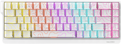 Дротова механічна клавіатура Ajazz NK68 V2 Red Switch (NK68-V2-R-S-W)