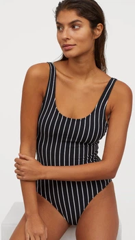 Жіночий суцільний купальник H&M 060559633 32 Чорний (6666000367976)