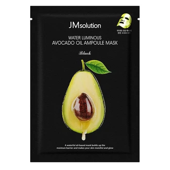 Тканевая маска с экстрактом авокадо JMSOLUTION Water Luminous Avocado Oil Ampoule Mask Black, 1 шт