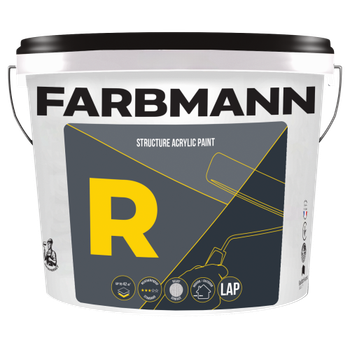 Краска фасадная структурная FARBMANN R Structure Acrylic Paint (База LAP, белая) 14л