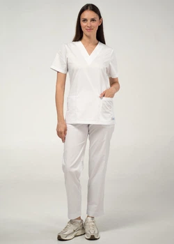 Женский медицинский костюм STUGA MEDICAL «София» белый (77001017700102) 4XL