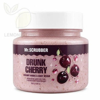 Сахарный крем-скраб для рук и тела с ароматом пьянящей вишни Mr.SCRUBBER Creamy Hands & Body Scrub Drunk Cherry 250 г