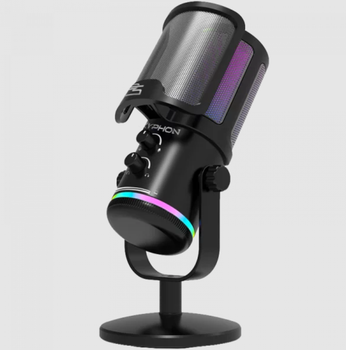 Мікрофон Proove Gaming Gryphon USB Type-C, конденсаторний, RGB, ENC, DSP, чорний