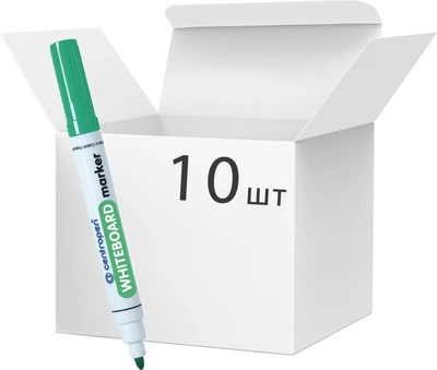 Набір маркерів для дошок Centropen Board Зелений 2.5 мм 10 шт (8595013615553)