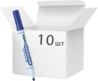 Набір маркерів для дошок Centropen Board Синій 2.5 мм 10 шт (8595013615577)