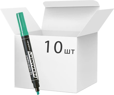 Набір перманентних маркерів Centropen Зелений 1-4.6 мм 10 шт (8595013615652)