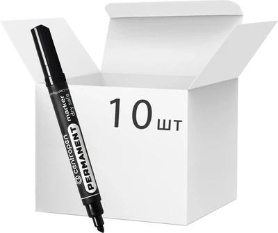Набір перманентних маркерів Centropen Чорний 2.5 мм 10 шт (8595013616659)