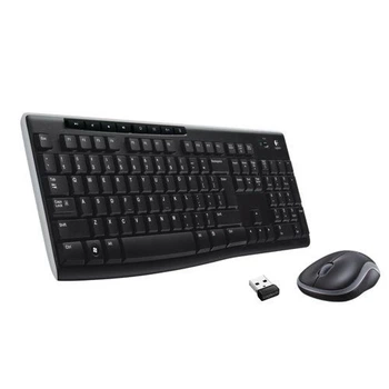 Комплект бездротовий клавіатура QWERTY + миша Logitech MK270 Black (5099206039155)