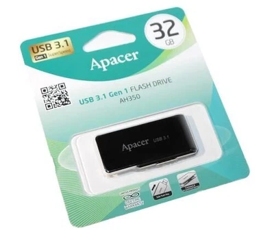 Флеш накопичувач Apacer AH350 USB 3.2 Gen 1 32GB Black