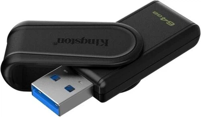 Флеш накопичувач Kingston DataTraveler Exodia S USB 3.2 Gen 1 64GB Black