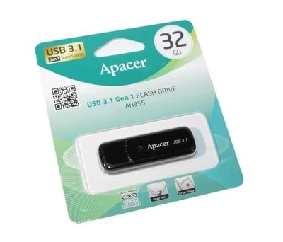 Флеш накопичувач Apacer AH355 USB 3.2 Gen 1 32GB Black