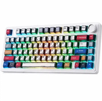 Бездротова механічна клавіатура AULA F75 Comics, LEOBOG Reaper Switch, 75%, RGB підсвічування, UKR/ENG (2.4G/Bluetooth/USB)