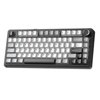 Магнітна клавіатура Aula F75 HE Black Grey White, Hall Effect, Rapid Trigger, 8000 Гц опитування, RGB підсвічування
