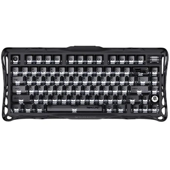 Бездротова механічна клавіатура GravaStar Mercury K1 Stealth Black, з алюмінієвого корпусу, розмір 75%, RGB , 2.4G/Bluetooth/USB