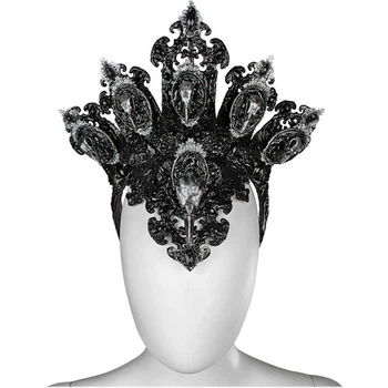 Обруч Королева Воронів SETA Decor 24-544BLK-SL