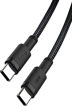 Kabel XO NB-Q199 Rock Series Type-C to Type-C Data Cable 1.5 m Black (6920680824687)
