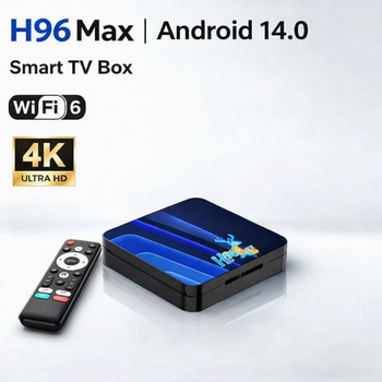 4К Смарт ТВ приставка H96Max 4K TV, Android 14, 2ГБ/16ГБ, Wi-Fi 6 (2.4G+5G), Bluetooth пульт, Голосовой поиск