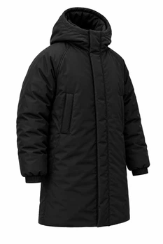 Мужская Удлиненная Зимняя Парка черная теплая Without L/XL (406646)