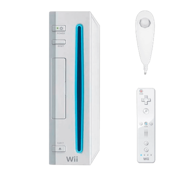 Набір Консоль Nintendo Wii FAT Модифікована 32GB White + 10 Вбудованих Ігор Б/У + Контролер Remote + Nunchuk