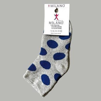 Женские зимние махровые носки Milano 36-39 серые в синий горох