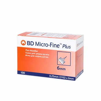 Иглы инсулиновые Микрофайн Плюс 6мм-BD Micro-Fine Plus