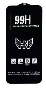 Защитное стекло 99H для Xiaomi Redmi Note 17 Pro Max 5G с олеофобным покрытием black