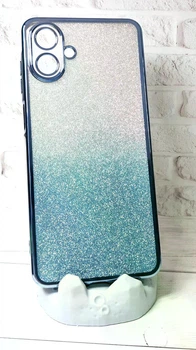 Чехол Luxury Case для Samsung Galaxy A08 / A085 бампер силиконовый блестящий голубой