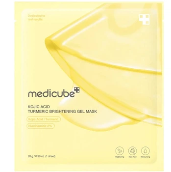 Осветляющая гидрогелевая маска с койевой кислотой и куркумой Medicube Kojic Acid Turmeric Brightening Gel Mask 28 мл
