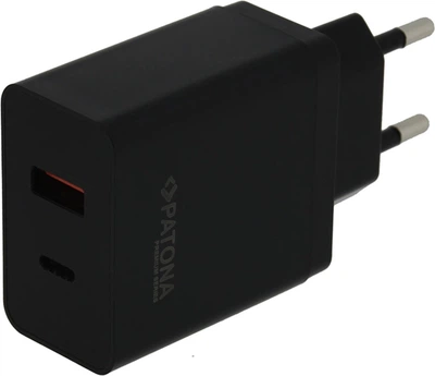 Ładowarka PATONA Premium GaN 36W 1xUSB-C 1xUSB-A Black (4055655234559)
