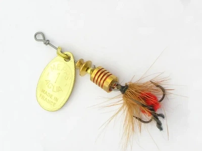 Блешня Mepps Aglia Mouche Gold/Red Fly #1 3.5г